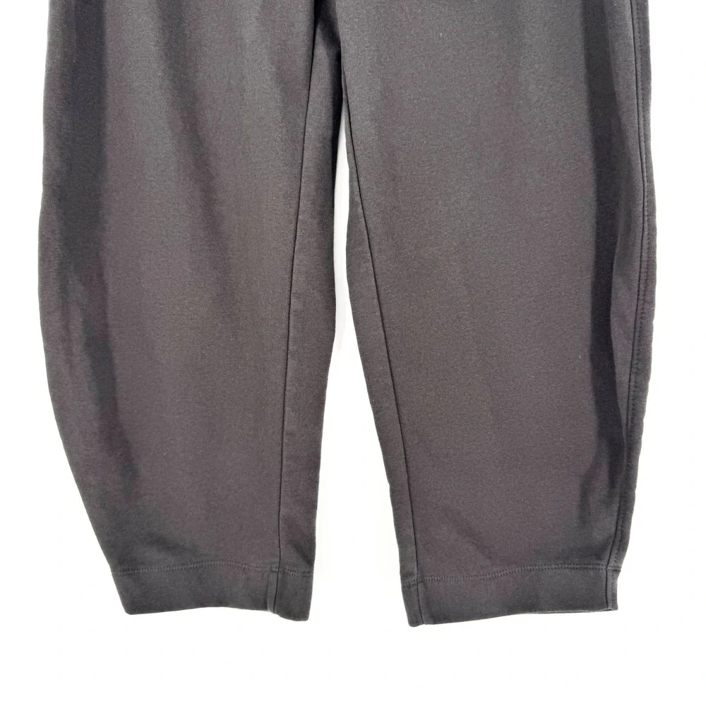 ZARA Barrel Leg Belted Sweatpant Trouser Washed Black/Grey‎ Size S Casual Lounge